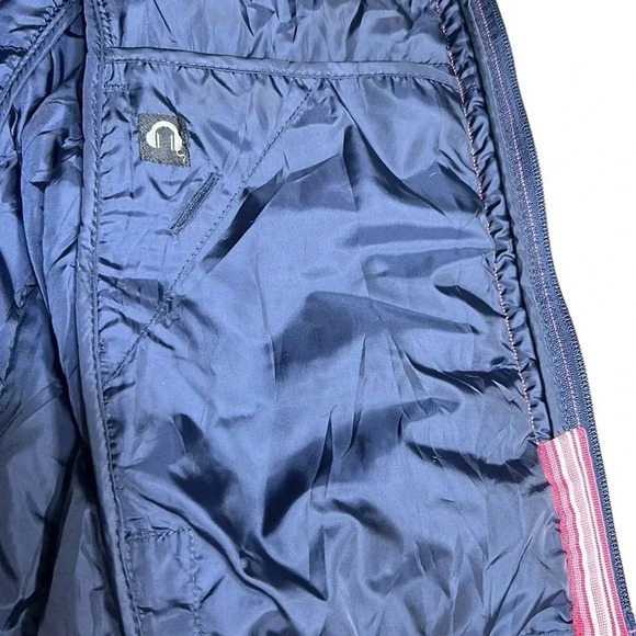 Pearly Vine puffer vest ,women Small.Blue,pink straight ribbon,tassel,Maggie May - Picture 8 of 16